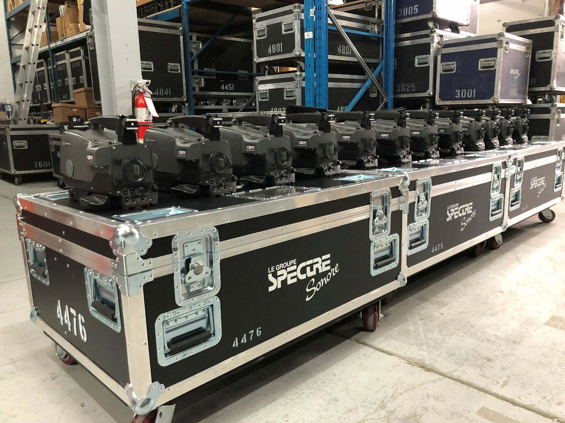 Cases de transport Spectre avec caméras