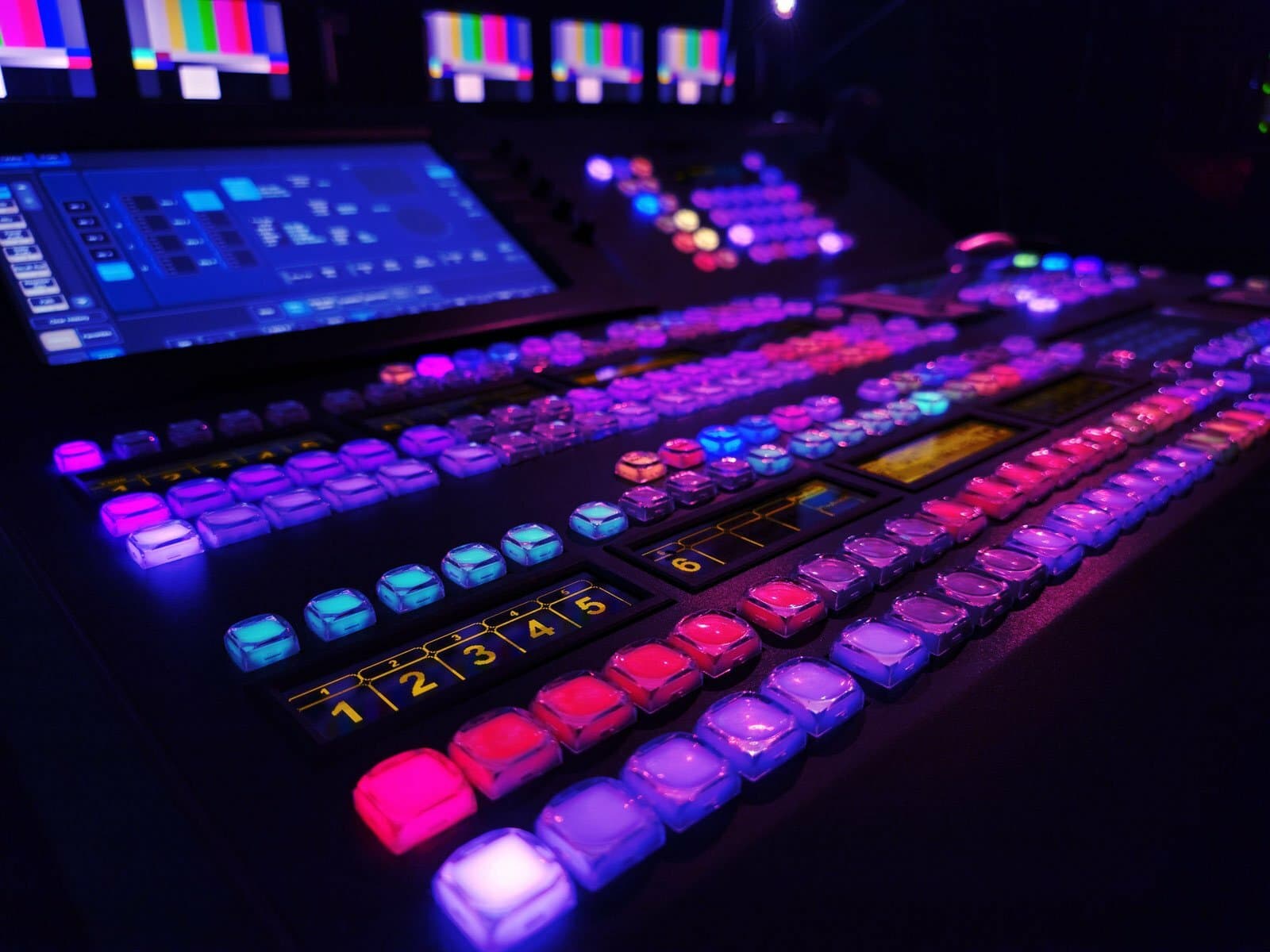 Console de mélangeur vidéo professionnelle